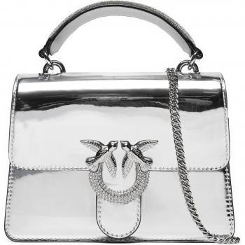 PINKO Mini Light Handtasche Love One Silber