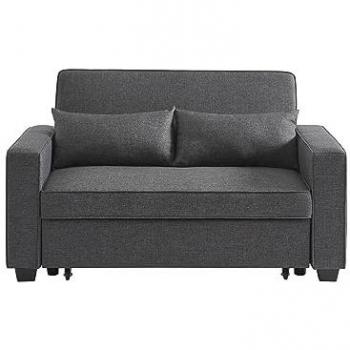 Sofa Droit Gris LENA Convertible 2 Place
