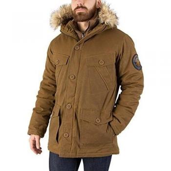 Superdry Everest Wax Jacke für Herren – Beige – S