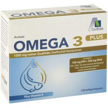 Avitale Omega-3 Plus 1.000 mg mit Vitamin E 120 Stück