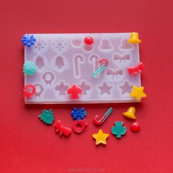 Merry Christmas Epoxy Mold for Snowflake and Cane Crafts S08 20