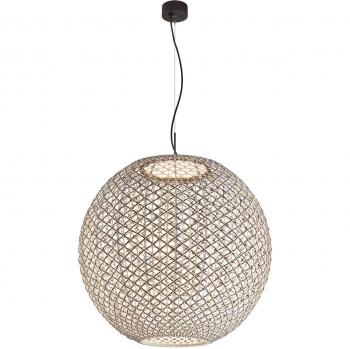 Lámpara LED colgante exterior Bover Nans Sphere S/80 marrón