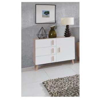 Oslo Buffet Piccolo – Stile Nordico, Quercia ed Eleganza Bianca