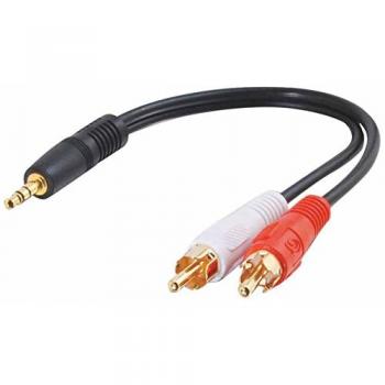 C2G 80132 6″ Value Series Audio Splitter – 3.5 mm to Dual RCA