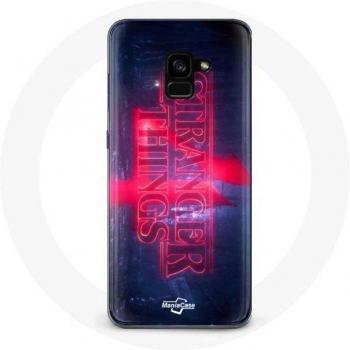 Hoes voor Samsung Galaxy A8 Plus Stranger Things Logo Transparant Seizoen 4