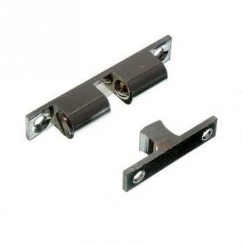 Professional Adjustable Double Sprung Ball Catch Latch Chrome 50mm + Screws (Pack of 100)