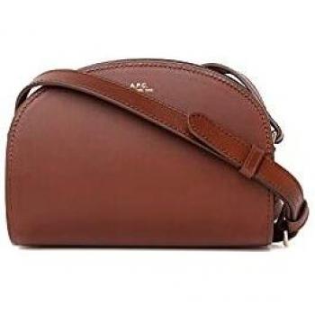 A.P.C. Caramel Leather Demi-Lune Mini Crossbody