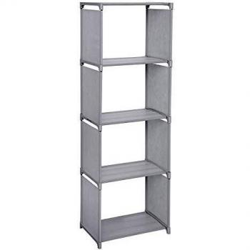 TERRAIN 4‑Tier Standing Shelf – 147×50×30 cm (Gray)