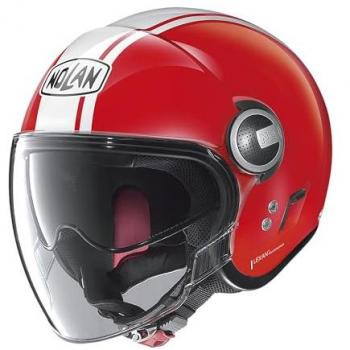 Nolan N21 Jethelm Visor Dolce Rot-Weiß