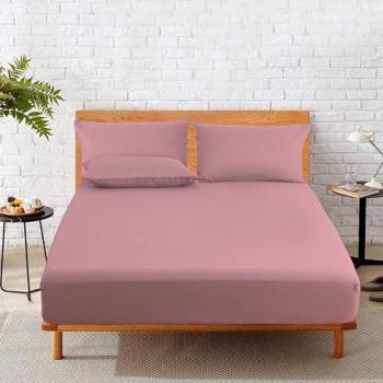 Snug City DeepFit PolyCotton Sheet – 25 cm Extra‑Deep Plain Dyed (Pink, Single)