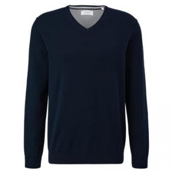 S.Oliver RED LABEL Strickpullover mit V-Ausschnitt, Größe S