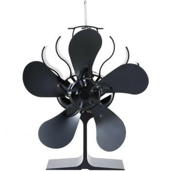 Heat Powered 5-Blade Fireplace Fan for Eco-Friendly Heating