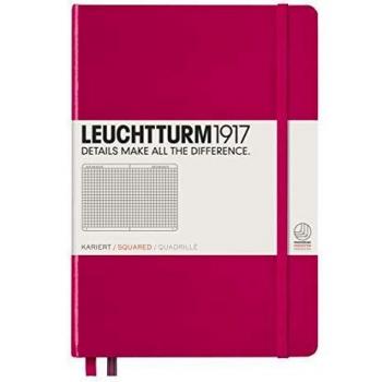 LEUCHTTURM1917 A5 Notebook, Hardcover, 251 Pages, Squared, Berry