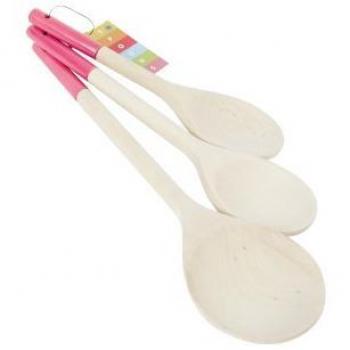 Cherry‑Tinted Birch Spoon Set – 3 Count (T&G)