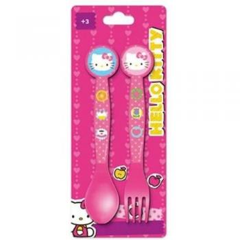 Set de Cubiertos Hello Kitty con diseño