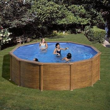 Piscina Fuori Terra Decorata Legno Gre KITPR453W