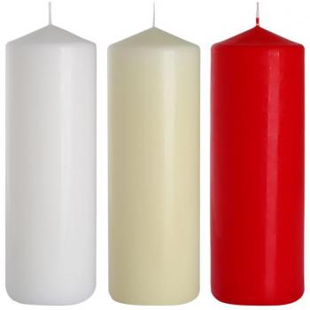 Bougie Rouge de Décoration 80x250mm