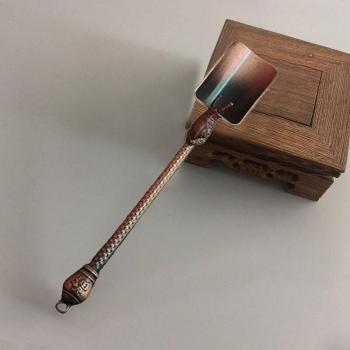 Tea Spoon with Copper Leaf Picker