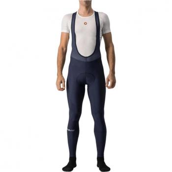 Castelli Entrata mallas largas con bib, color azul, talla S