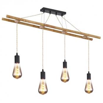 GLOBO LIGHTING Hängeleuchte mit Hanfseil, 120 cm