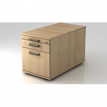 Mcbuero.de Rollcontainer 80cm, 1 Schub, 1 Hängeregistratur, Schloss Strei