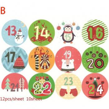 Étiquettes autocollantes pour cookies de Noël