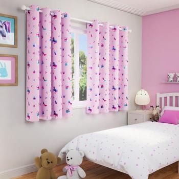 Enchanted Unicorn Pink Nursery Curtain – Dimmer, Energy Saving Feature