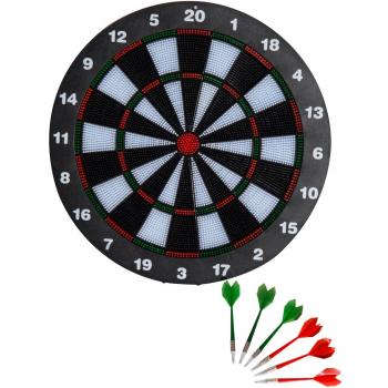 Full‑Size 16 Dartboard + 6 Darts – Home Tournament Package