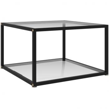 Table Basse 60x60x35 cm Transparent en Verre