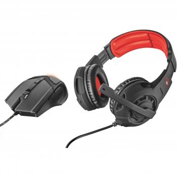 Trust GXT 784 Diadema Negro, Rojo auricular con mi