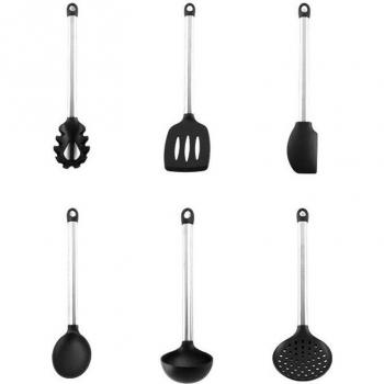 UPORS Silicone Kitchen Utensil Set with Stainless Steel