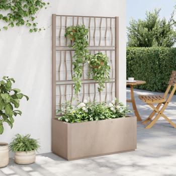 VidaXL Planter for Outdoor Use, Light Brown, 80x36x140 cm