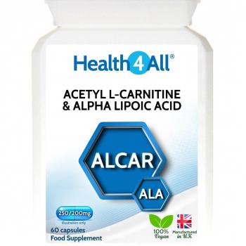Acetyl L-Carnitine 250mg & Alpha Lipoic Acid 200mg 120 Capsules