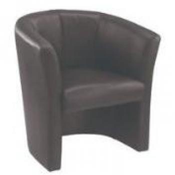 Black Avior Tub Chair in Fabric and Vinyl