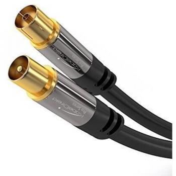 Câble coaxial 1,5m mâle femelle 75 Ohm