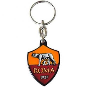 Roma Portachiavi in Metallo Smaltato con Logo Ufficiale