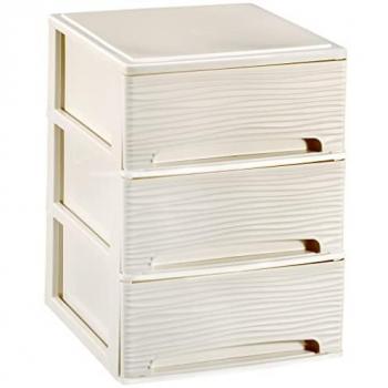 Cajonera Plástica 3 Cajones para Dormitorio