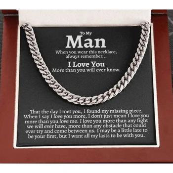 Estilo Cubano: Collar de Acero Inoxidable para Novio