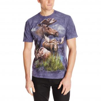 The Mountain Unisex T-Shirt Elch Collage, Blau, Größe L
