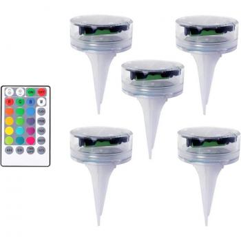 Lampe solaire LED flottante RGB, télécommande incluse, 16 couleurs