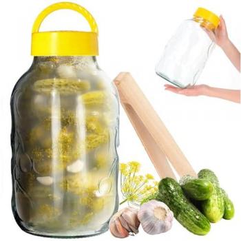 Bocal à concombres Kadax avec couvercle en plastique
