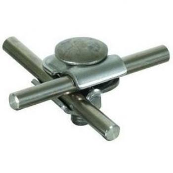 Dehn MMV-Klemme aus NIRO-Stahl für Runddraht 6-8mm, Blitzschutzanwendung