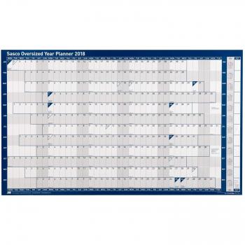 Sasco 2018 A1 Wall Planner with Sticker Pack and Marker
