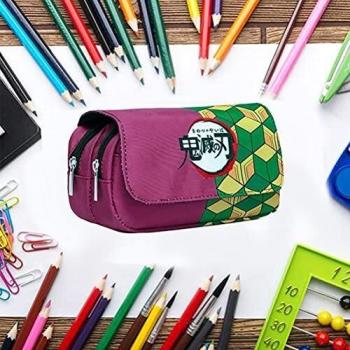 Dual-Layer Pencil Case with Small Compartment Ideal for Makeup or Small Items