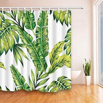 Aitsite 2019 Newest Shower Curtain With Hooks, Waterproof Mould Proof Resistant Bathroom Curtain Washable Bath Curtain Polyester Fabric with 12 Hooks 180x180cm