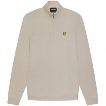 Pull Lyle & Scott Beige à Zip 1/4 XL