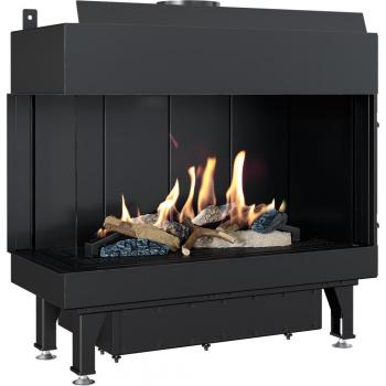 Gasopenhaard KRATKI LEO 70 links propaan butaan FI 100/150 6,1 kW zwart