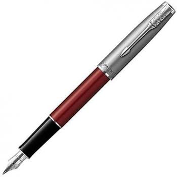 Stilo Parker Sonnet Essentiel Rosso con Dettaglio Cromato, Setta Media