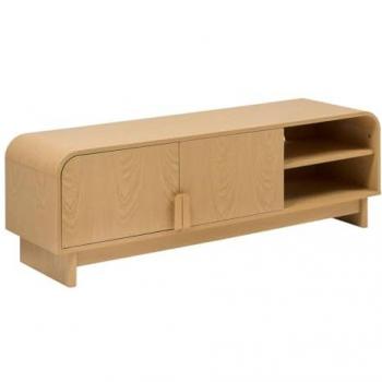 Meuble bas Lee à 2 portes et 1 étagère – Touche beige
