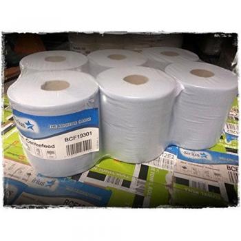 ValueX 1 Ply Jumbo Centrefeed Roll 300M Blue (6 Pack)